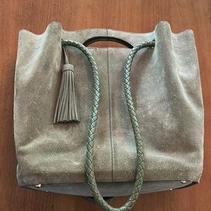 Neely and Chloe Green Suede Bag
